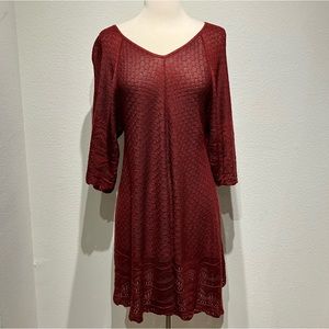 FADED GLORY Women’s 3/4 Sleeve Sweater Double V-Neckline Size XL